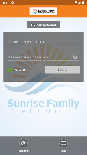 Sunrise Family Credit Union Screen 2