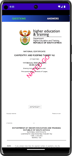 TVET Carpentry, Roofing Theory Screen 2