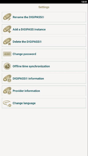 Android application B Digipass screenshort
