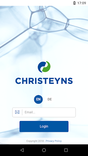 Android application Christeyns Order App screenshort