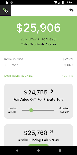 CJ FairValue Car Appraisal Screen 3