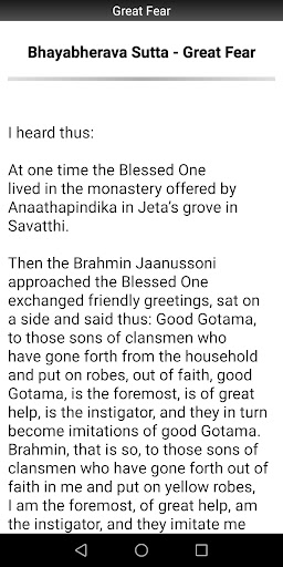 Buddhism: Great Fear Sutta Screen 2