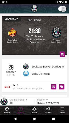 Boulazac Basket Dordogne Screen 2