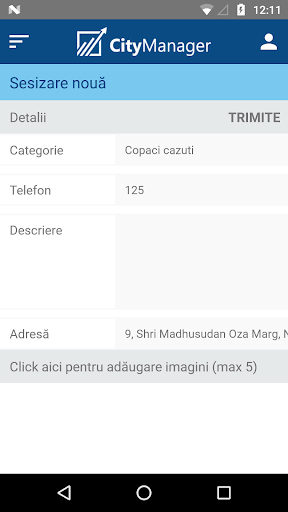 City Manager App Screen 3