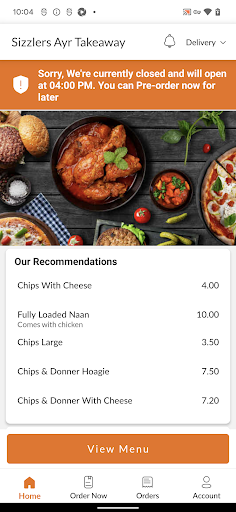 Sizzlers Ayr Takeaway Screen 2