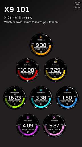 X9 101: Digital Watch Face Screen 2