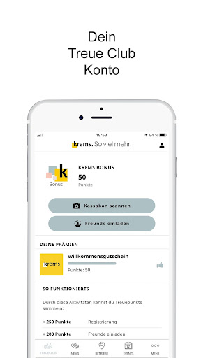 Android application Krems Bonus screenshort