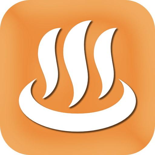 Hot spring spa information Map logo