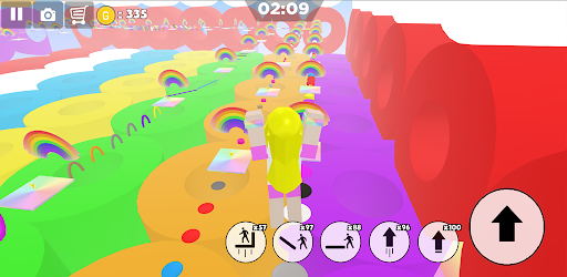 Android application Rainbow Parkour sweet Girl screenshort