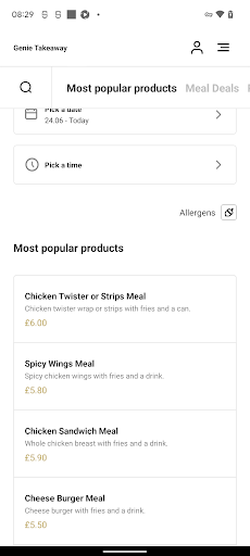 Genie Takeaway Screen 3