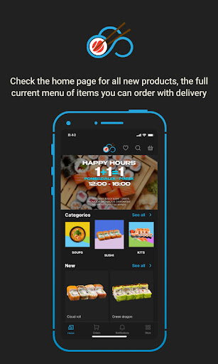 Android application CLOUD SUSHI screenshort