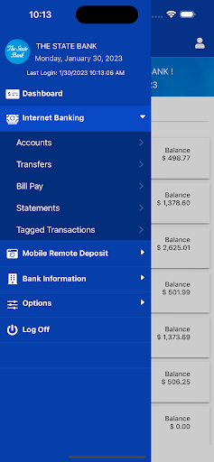 The State Bank Mobile Banking Screen 3