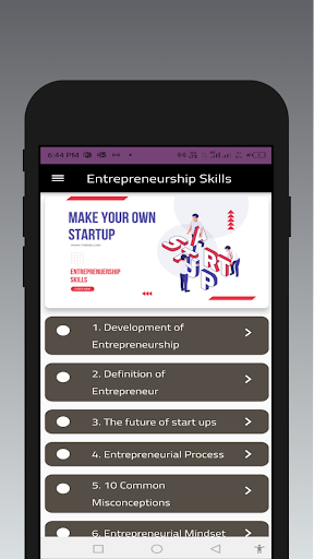 Android application Entrepreneurship Skills screenshort