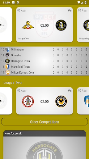 Android application Harrogate Town Fan App screenshort