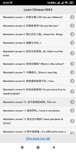 Android application Learn Chinese for HSK screenshort