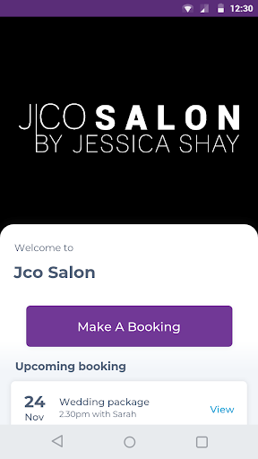 Android application Jco Salon screenshort