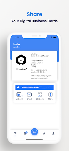 Android application ShareEcard Biz screenshort