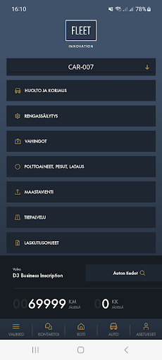 Android application Fleet Innovation screenshort