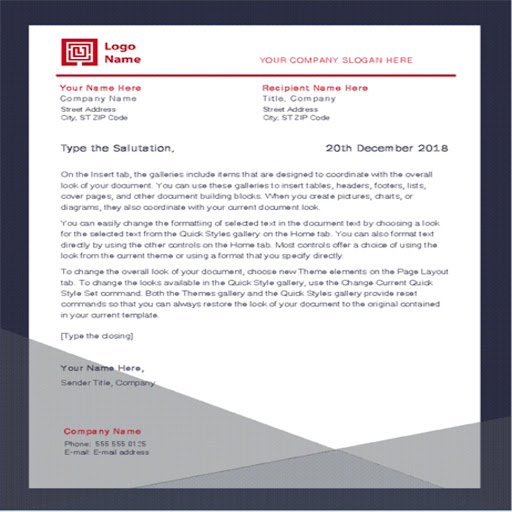 Android application Business Letter Templates screenshort