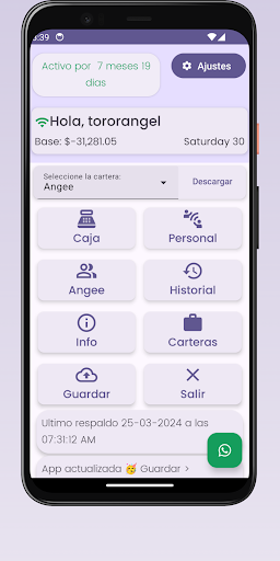 Android application CrediPagos - Administración screenshort