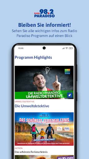 Android application Radio Paradiso screenshort
