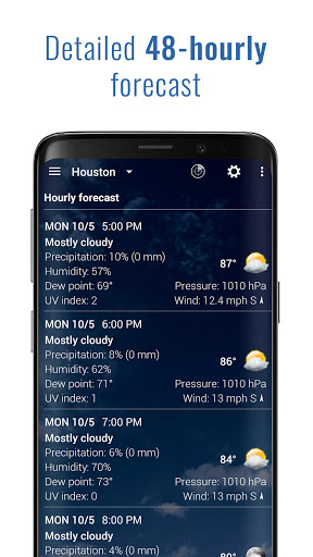 Transparent clock and weather - forecast and radar android2mod screenshots 5