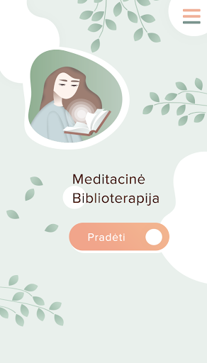 Android application Meditacinė Biblioterapija screenshort