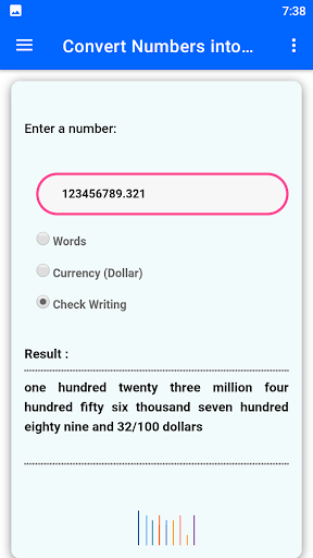 Convert Cheque Amount to Word Screen 3