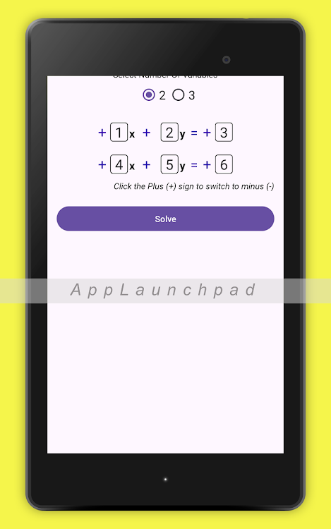 Simultaneous Equation Solver - 1.0 - (Android)