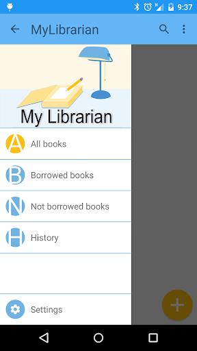 Android application MyLibrarian screenshort