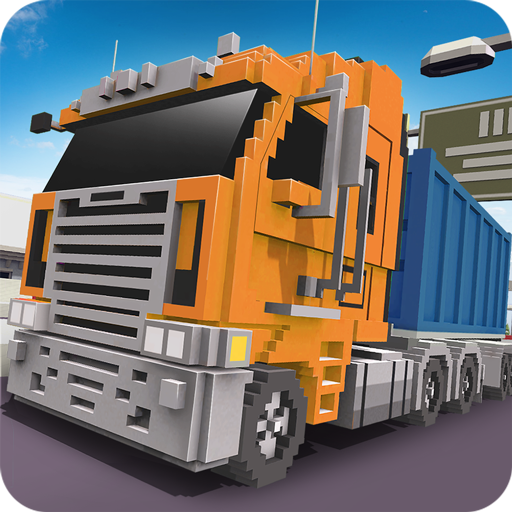 Blocky Truck Urban Transport  Icon