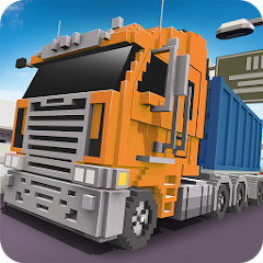 Blocky Truck Urban Transport Mod apk versão mais recente download gratuito