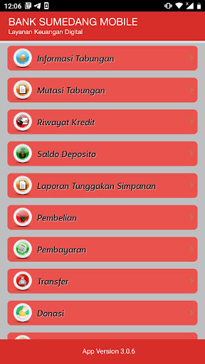 Android application Bank Sumedang Online screenshort