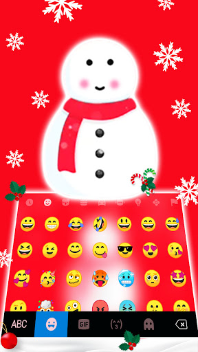 Christmas Snowman Keyboard Bac Screen 3