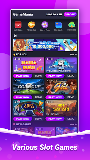 Android application GameMania: Kenya Slot Casino screenshort