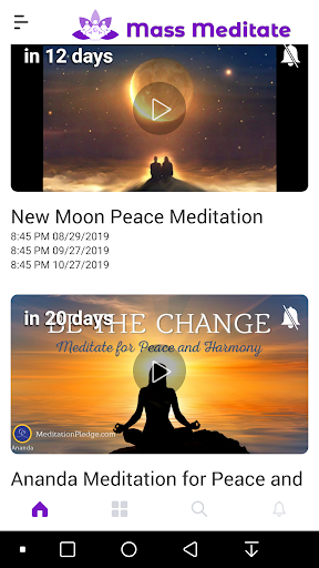 Android application Mass Meditate screenshort