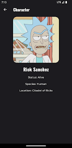 Screenshot 2 Rick and Morty Characters App android