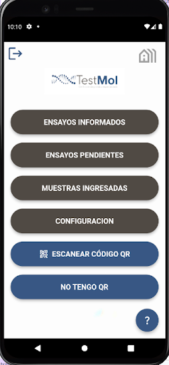 TestMol App Screen 2