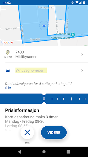 Android application SmartPark Parkering screenshort