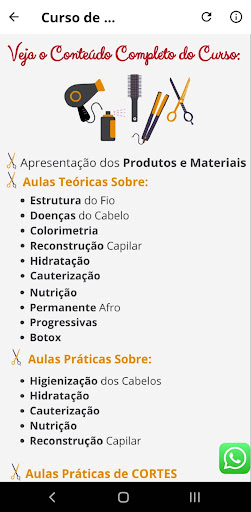 Curso de Cabeleireiro Completo Screen 3