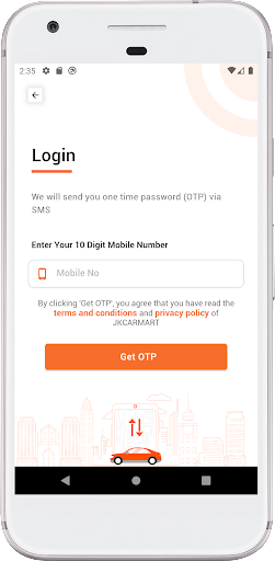 Android application JKCARMART screenshort