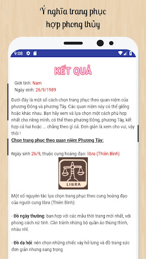 Chọn trang phục phong thuỷ Screen 2