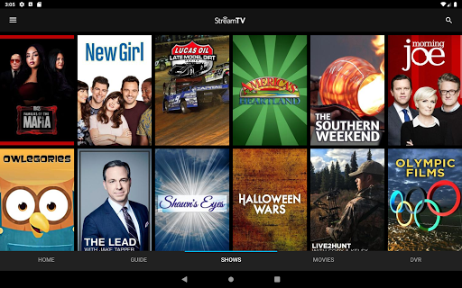Screenshot of StreamTV by Buckeye Broadband