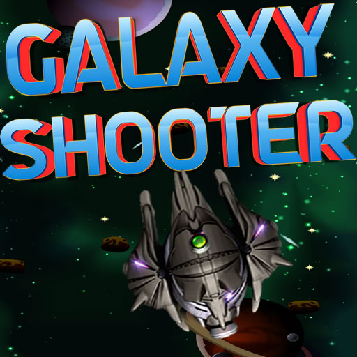 Space Galaxy Shooter Alien logo