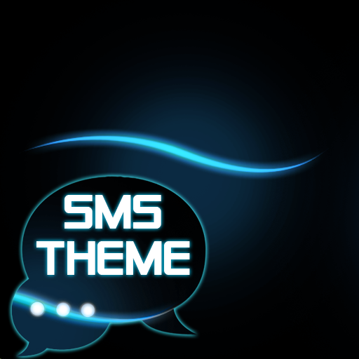 Blue Simple Theme GO SMS logo