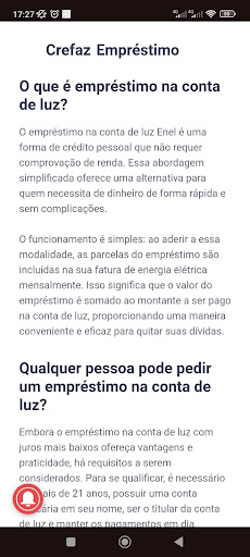 Empréstimo na Conta de Luz Screen 2