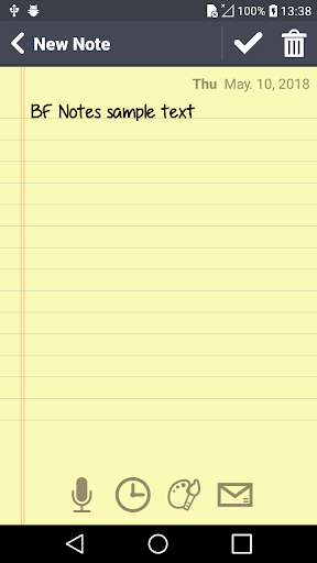 Android application BF Notes screenshort