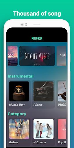 Android application MellowSik screenshort