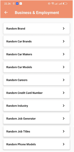 Randoms Generator Screen 2