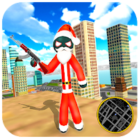 Santa Claus Stickman - Rope Hero Gangster Crime